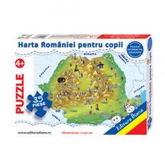Puzzle educational - Harta Romaniei