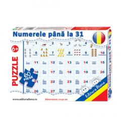 Puzzle educational - Numerele pana la 31 diana