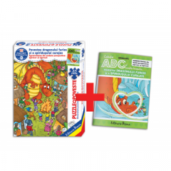Set puzzle + poveste terapeutica - Povestea dragonului furios si a spiridusului curajos diana