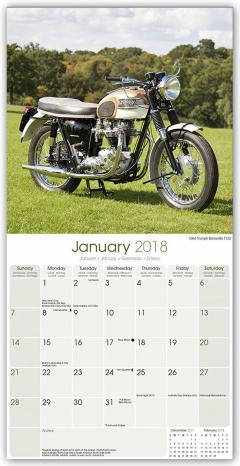 Calendar de perete 2018 - 16 luni - Classic British Motorbikes