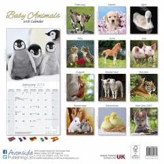 Calendar de perete 2018 - 16 luni - Baby Animals