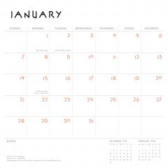 Calendar de perete 2018 - 16 luni - Frank Lloyd Wright