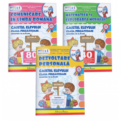 Set Clasa pregatitoare - 3 caiete +120 jetoane