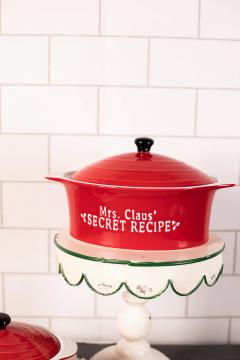Vas pentru cuptor din ceramica cu capac - Mrs. Claus Secret Recipe
