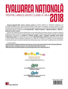 Limba si literatura romana. Evaluarea Nationala 2018