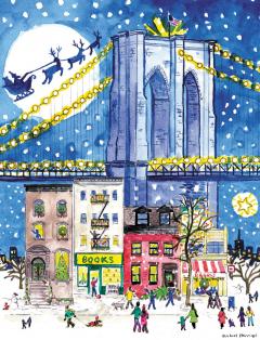 Felicitare - Michael Storrings Brooklyn Bridge Holiday Embellished Notecard