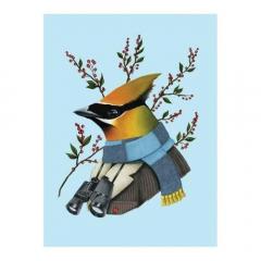 Carte postala Berkley Bestiary Winter Waxwing - Mai multe modele