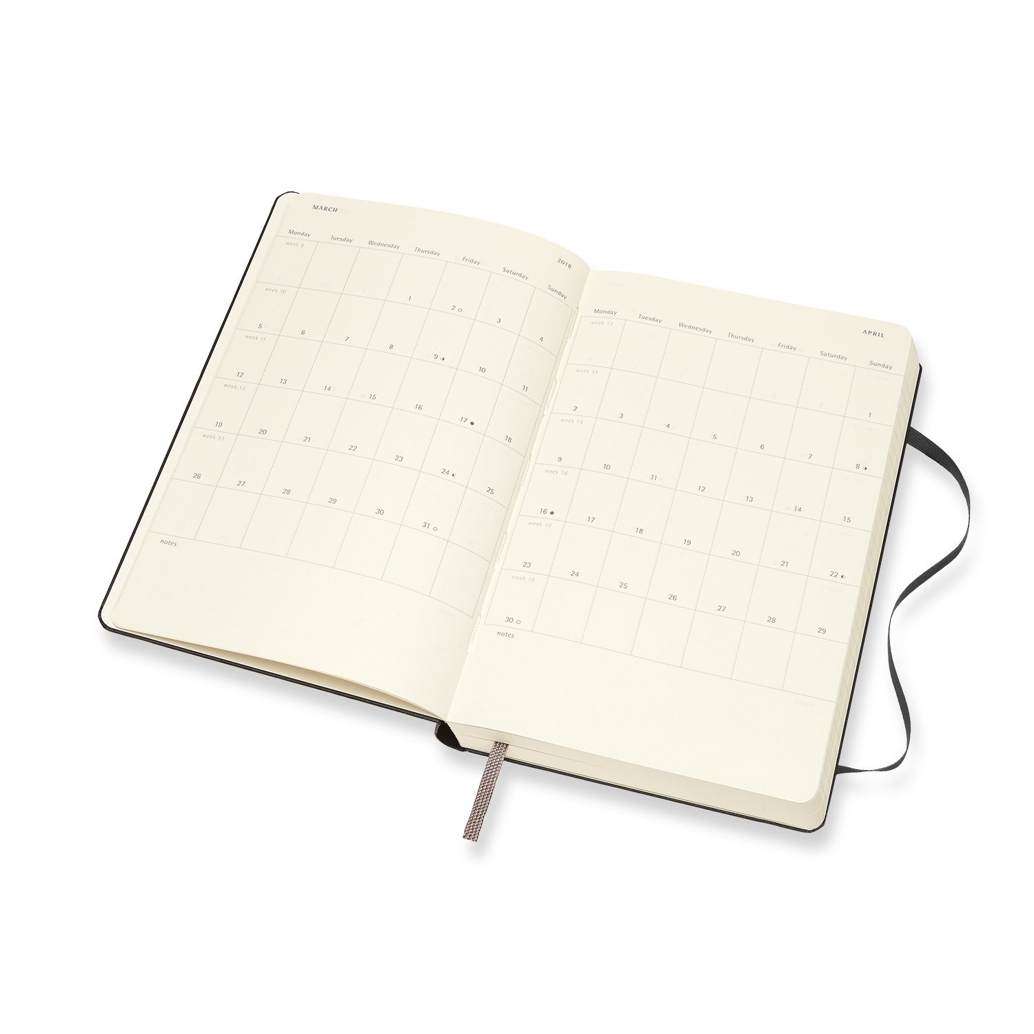 Agenda Moleskine 2018 Large Daily Black Hard Moleskine