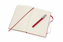 Agenda Moleskine - Large Ruled Red Notebook and Roller Gel