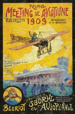 Poster inramat - Primul Meeting de Aviatiune 1909