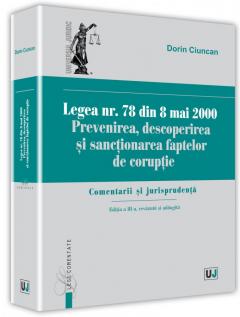 Legea nr. 78 din 8 mai 2000. Prevenirea, descoperirea si sanctionarea faptelor de coruptie