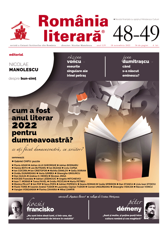 Romania literara nr. 48-49 / 18 noiembrie 2022