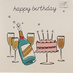 Felicitare - Happy Birthday Champagne