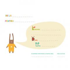 Set 10 invitatii de petrecere - Litere