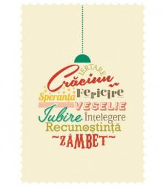 Felicitare business cu urari de Craciun