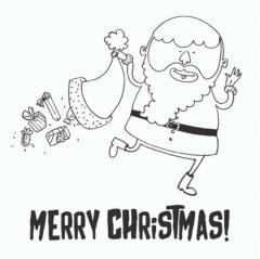 Felicitare de colorat - Santa is here