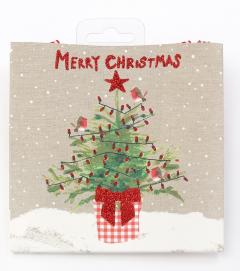 Punga pentru cadou - Merry Christmas Tree, 14x14cm