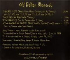 Old Balkan Rhapsody