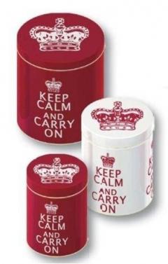 Keep Calm and Carry On Storage Tin. Medium. 1 Piece |