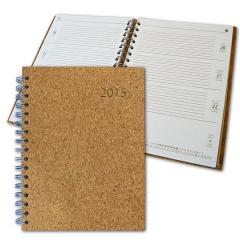 Agenda saptamanala cu coperta buretata caserata cu pluta naturala 