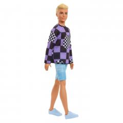 Papusa Barbie Fashionistas - Baiat Blond cu Bluza cu Imprimeu Geometric