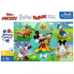 Puzzle - Primo Super Shape XXL - Disney, Mickey Amuzantul