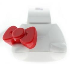 Receptor Pop retro alb Hello Kitty pentru Smartphone