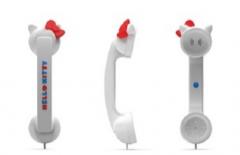 Receptor Pop retro alb Hello Kitty pentru Smartphone