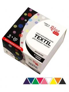Set 9 culori textile - 20 ml