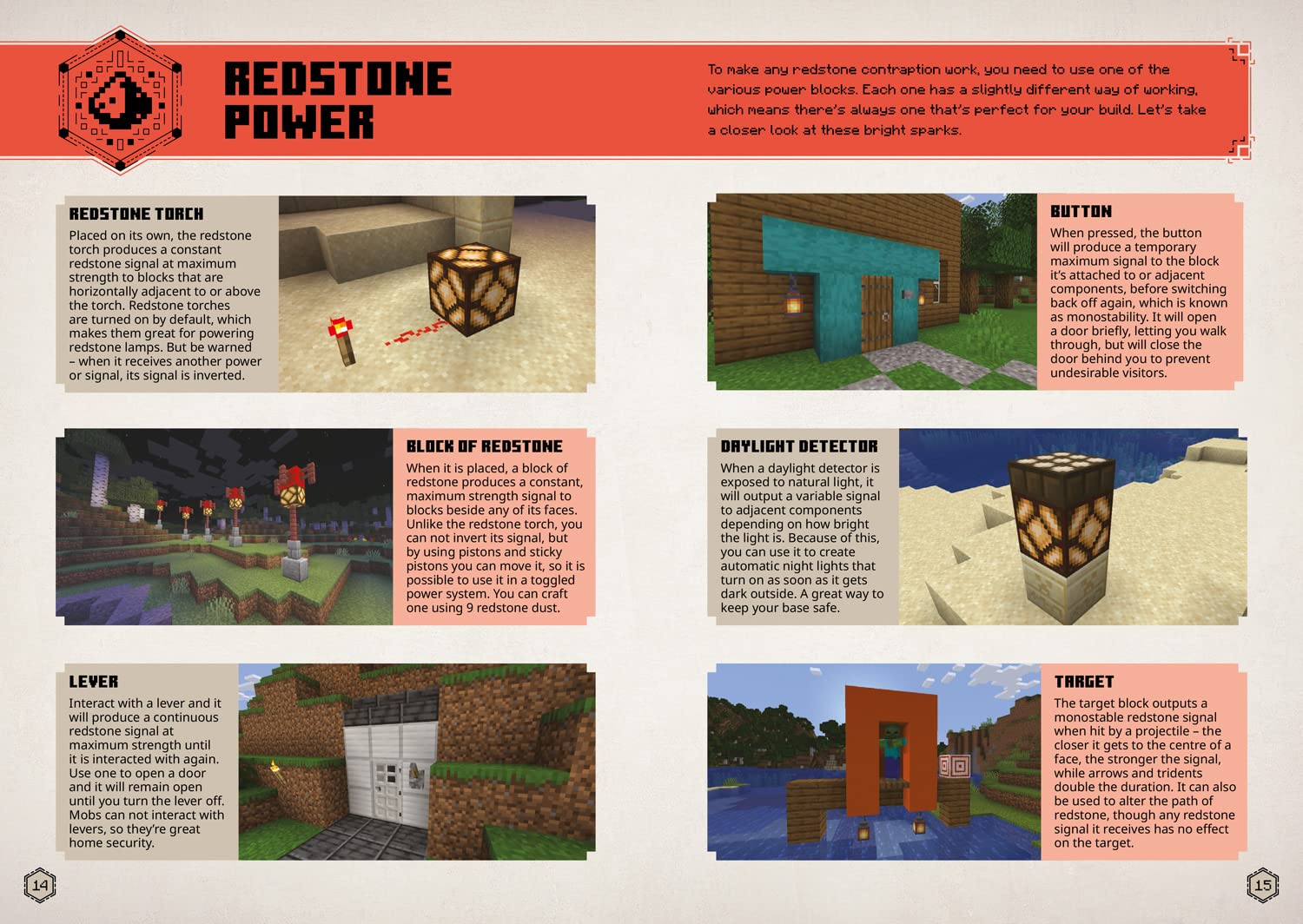 Minecraft Redstone and Essential Handbook Pair Two Official Mojang Books  9780545685153