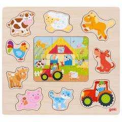 Puzzle din lemn - Farm Animals