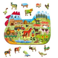 Puzzle din lemn - Ferma