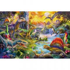 Puzzle 60 piese - Dinosaurs and Figurines