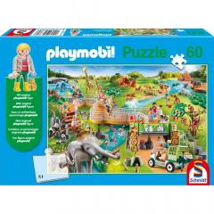 Puzzle 60 piese - Playmobil - Gradina Zoologica