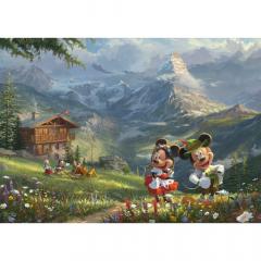 Puzzle 1000 piese - Thomas Kinkade - Mickey and Minnie in the Alps