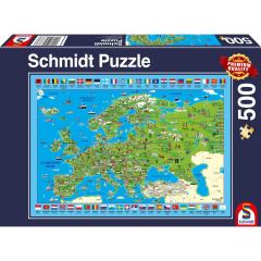 Puzzle 500 piese - Discover Europe