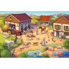 Puzzle 40 piese - Fun Farm with Figurines