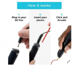 Creion 3D Doodler Create - Essantial Set - Negru