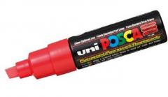 Marker - Posca PC-8K - rosu fluorescent, 8mm