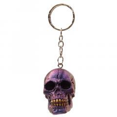 Breloc - Skulls and Roses - Dark Metallic and Gold Skull, doua culori