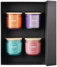 Set cadou - 4 lumanari parfumate de lux 440g