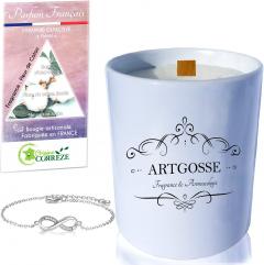 Set cadou cu lumanare din soia si bratara cu cristale Swarovski - Infinity