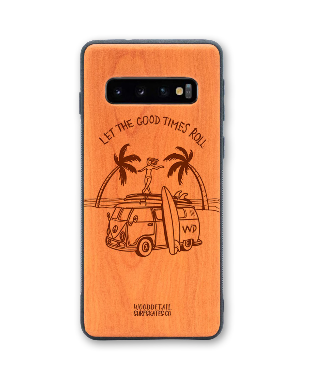 Carcasa telefon - Good Times - Samsung S10, lemn - Wooddetail