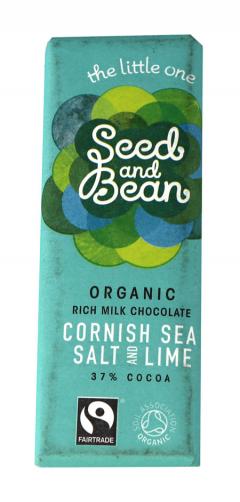 Ciocolata - Seed and Bean Cornish Sea Salt & Lime Organic Milk Chocolate Bar Bio