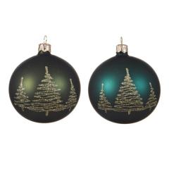 Glob decorativ - Bauble Trees Green - mai multe culori | Kaemingk