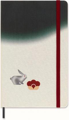 Carnet - Moleskine Limited Edition - Year of the Rabbit - Fabric Hard Cover, Large, Ruled - Minju Kim