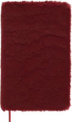 Carnet - Moleskine Faux Fur - Hard Cover, Large, Ruled - Maple Red