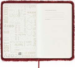 Carnet - Moleskine Faux Fur - Hard Cover, Large, Ruled - Maple Red