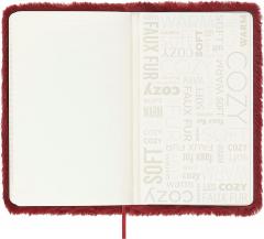 Carnet - Moleskine Faux Fur - Hard Cover, Large, Ruled - Maple Red