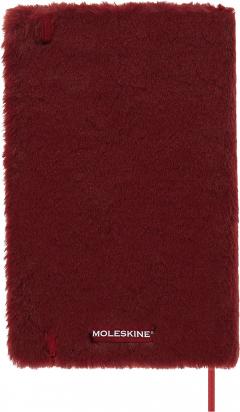 Carnet - Moleskine Faux Fur - Hard Cover, Large, Ruled - Maple Red